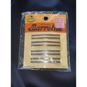 NEW Vintage 1975 Goody Stay Tight Hair Barrettes 2.25" Wide SEALED 4
